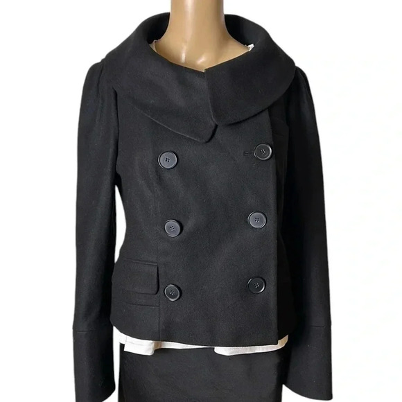 Ann Taylor Black Pea Coat - Picture 2 of 14